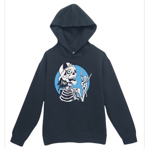 Skeleton Rock And Roll Cartoon Urban Pullover Hoodie