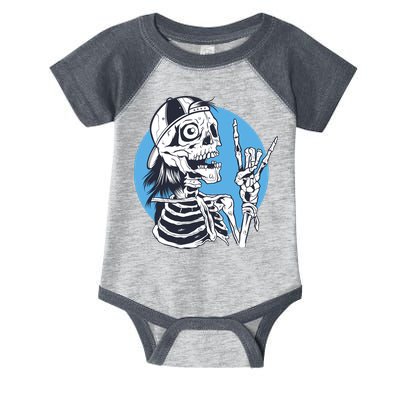 Skeleton Rock And Roll Cartoon Infant Baby Jersey Bodysuit