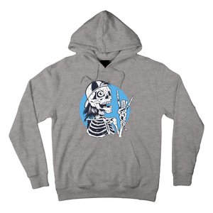 Skeleton Rock And Roll Cartoon Hoodie