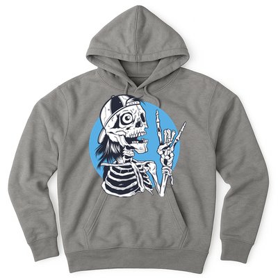 Skeleton Rock And Roll Cartoon Hoodie