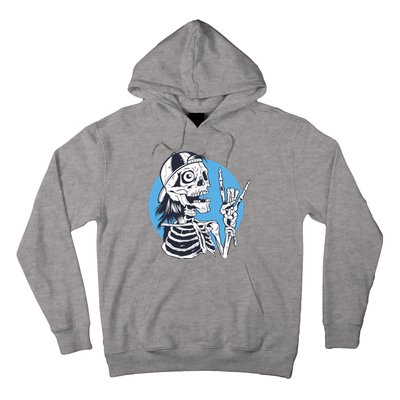 Skeleton Rock And Roll Cartoon Hoodie