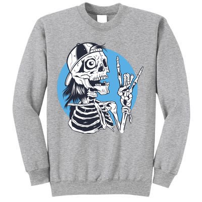 Skeleton Rock And Roll Cartoon Sweatshirt