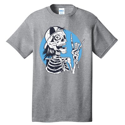 Skeleton Rock And Roll Cartoon Tall T-Shirt