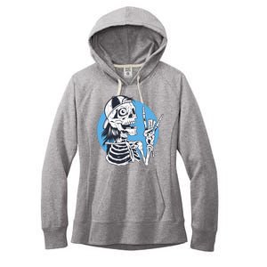 Skeleton Rock And Roll Cartoon Women's Fleece Hoodie