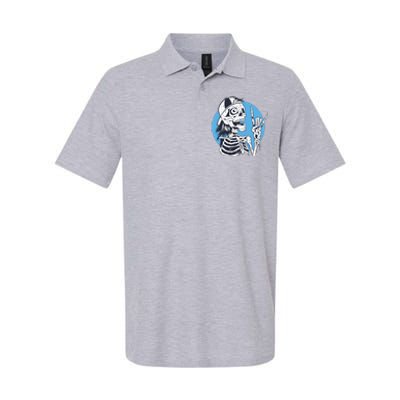 Skeleton Rock And Roll Cartoon Softstyle Adult Sport Polo