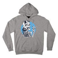 Skeleton Rock And Roll Cartoon Tall Hoodie