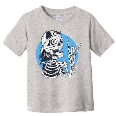 Skeleton Rock And Roll Cartoon Toddler T-Shirt