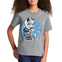 Skeleton Rock And Roll Cartoon Kids T-Shirt