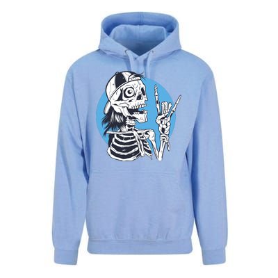 Skeleton Rock And Roll Cartoon Unisex Surf Hoodie