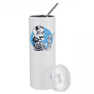 Skeleton Rock And Roll Cartoon Stainless Steel Tumbler