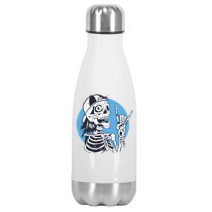 Skeleton Rock And Roll Cartoon Stainless Steel Insulated Water Bottle