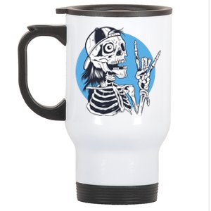 Skeleton Rock And Roll Cartoon Stainless Steel Travel Mug