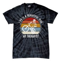 Skeleton Riding A Bicycle Life Is A Beautiful Bicycling Tie-Dye T-Shirt