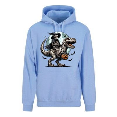 Skeleton Riding A Mummy Dinosaur Trex Unisex Surf Hoodie