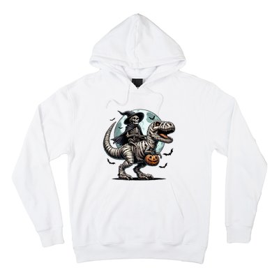 Skeleton Riding A Mummy Dinosaur Trex Hoodie