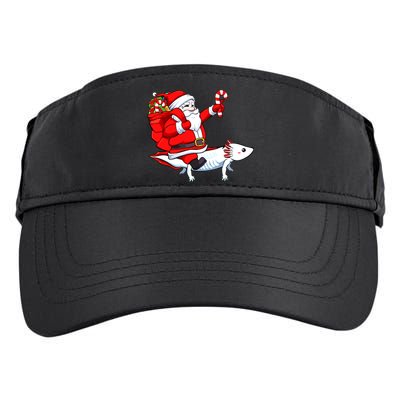 Santa Riding Axolotl Christmas Pajama Gifts Boys Adult Drive Performance Visor
