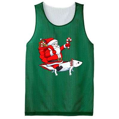 Santa Riding Axolotl Christmas Pajama Gifts Boys Mesh Reversible Basketball Jersey Tank