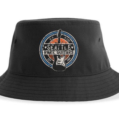 Seattle Rock And Roll Guitar Player Souvenirs Sustainable Bucket Hat