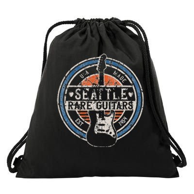 Seattle Rock And Roll Guitar Player Souvenirs Drawstring Bag