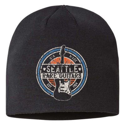 Seattle Rock And Roll Guitar Player Souvenirs Sustainable Beanie