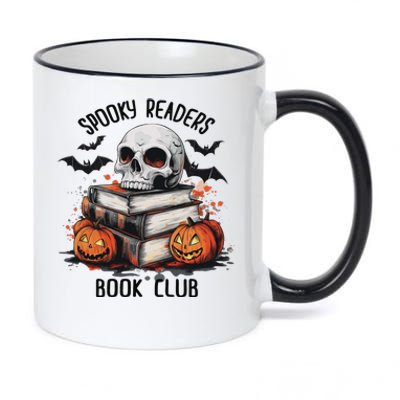 Spooky Reader Book Club Halloween Book Lover Bookworm 11oz Black Color Changing Mug