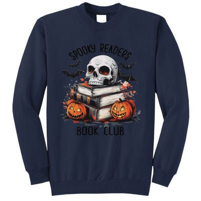 Spooky Reader Book Club Halloween Book Lover Bookworm Tall Sweatshirt