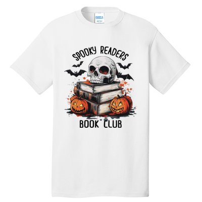 Spooky Reader Book Club Halloween Book Lover Bookworm Tall T-Shirt