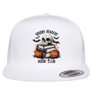 Spooky Reader Book Club Halloween Book Lover Bookworm Flat Bill Trucker Hat