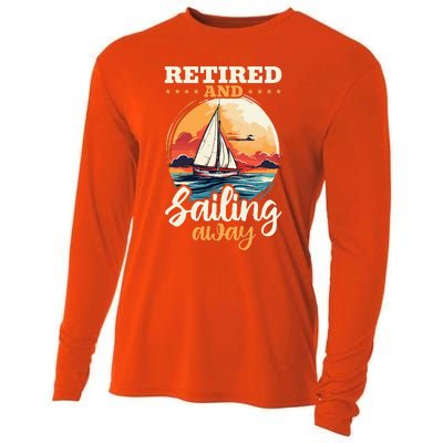 Sailing Retirement Boat Captain Retired And Sailing Away Cooling Performance Long Sleeve Crew