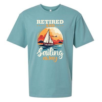 Sailing Retirement Boat Captain Retired And Sailing Away Sueded Cloud Jersey T-Shirt