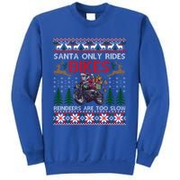 Santa Rides Bikes Christmas Motorcycle Ugly Xmas Sweater Meaningful Gift Sweatshirt