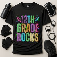 School Rocks Back To School Rockin 12th Grade Rocks Cooling Performance Crew T-Shirt