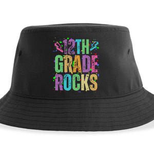 School Rocks Back To School Rockin 12th Grade Rocks Sustainable Bucket Hat