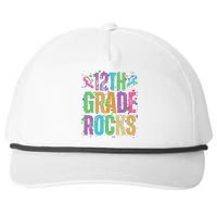 School Rocks Back To School Rockin 12th Grade Rocks Snapback Five-Panel Rope Hat