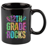 School Rocks Back To School Rockin 12th Grade Rocks 11oz C Handle Ceramic Mug