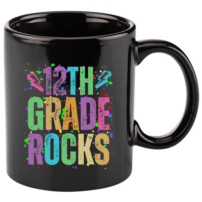 School Rocks Back To School Rockin 12th Grade Rocks 11oz C Handle Ceramic Mug