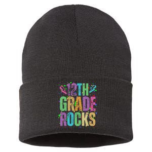 School Rocks Back To School Rockin 12th Grade Rocks Sustainable Knit Beanie