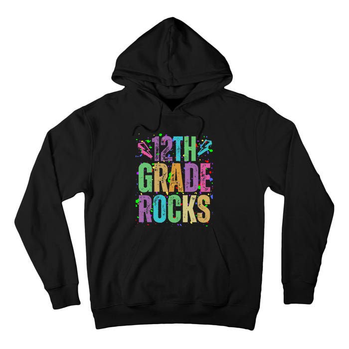 School Rocks Back To School Rockin 12th Grade Rocks Tall Hoodie