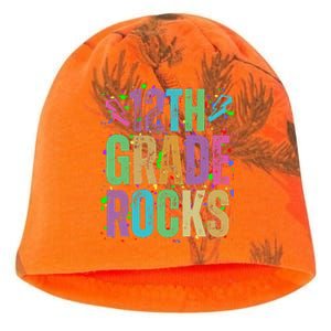 School Rocks Back To School Rockin 12th Grade Rocks Kati - Camo Knit Beanie