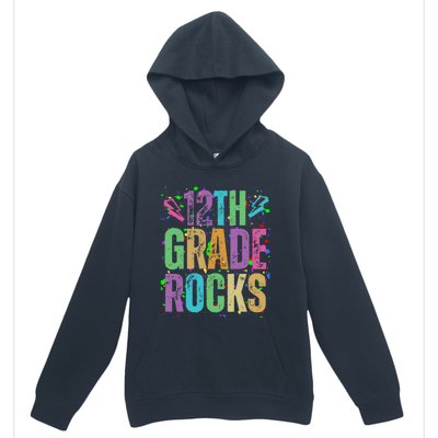 School Rocks Back To School Rockin 12th Grade Rocks Urban Pullover Hoodie