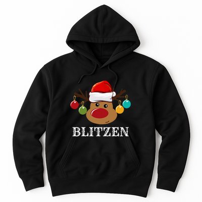 Santa Reindeer Blitzen Xmas Group Costume Hoodie