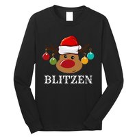 Santa Reindeer Blitzen Xmas Group Costume Long Sleeve Shirt