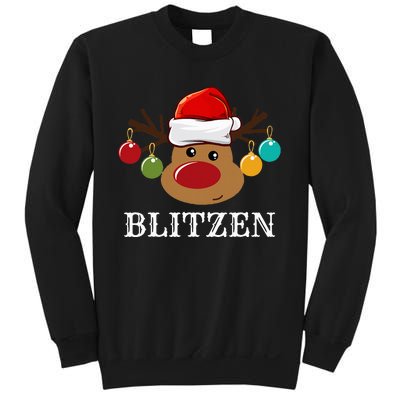 Santa Reindeer Blitzen Xmas Group Costume Sweatshirt