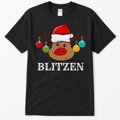 Santa Reindeer Blitzen Xmas Group Costume Tall T-Shirt