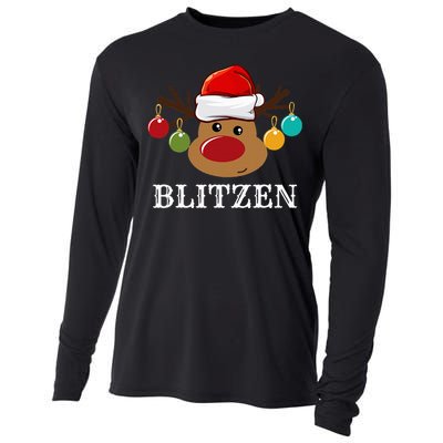 Santa Reindeer Blitzen Xmas Group Costume Cooling Performance Long Sleeve Crew