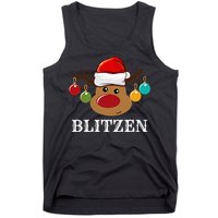 Santa Reindeer Blitzen Xmas Group Costume Tank Top