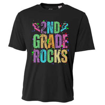 School Rocks Back To School Rockin 2nd Grade Rocks Cooling Performance Crew T-Shirt