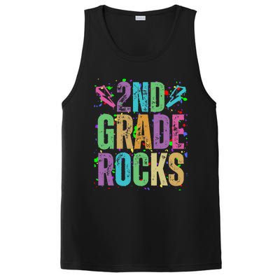 School Rocks Back To School Rockin 2nd Grade Rocks PosiCharge Competitor Tank