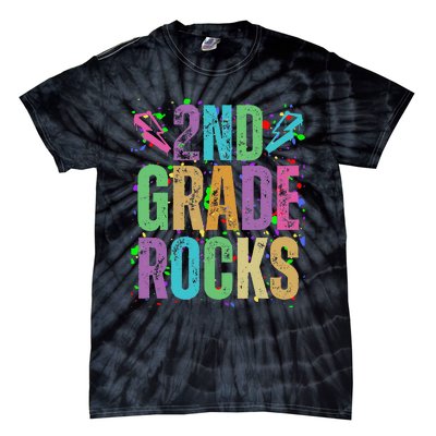 School Rocks Back To School Rockin 2nd Grade Rocks Tie-Dye T-Shirt