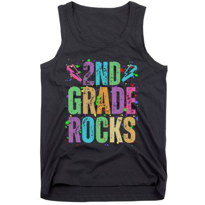 School Rocks Back To School Rockin 2nd Grade Rocks Tank Top